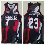 Paris Saint-Germain club #23 Jordan black red nba jersey