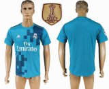 2017-2018 Real Madrid thailand version blue soccer thard jersey FIFA patch