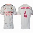 2021-2022 Real Madrid club thailand version #4 SERGIO RAMOS white soccer uniforms home