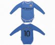 2017-2018 Manchester city #10 KUN AGUERO blue long sleeve baby clothes home