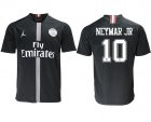 2018-2019 Paris saint germain Jordan #10 NEYMAR JR thailand version black soccer jersey away