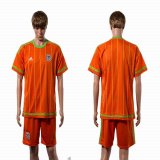 2015-2016 Wales team orange soccer jersey home