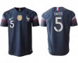 2018-2019 France thailand version #5 UMTITI blue soccer jersey with FIFA patch