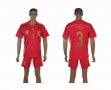 2014 World Cup Spain team PIQUE 3 red soccer jersey home