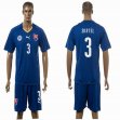 2015-2016 Slovakia team SKRTEL #3 soccer jersey blue away