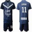 2019-2020 Girondins de Bordeaux #11 KAMANO blue soccer jersey home