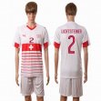 2016 Switzerland Team LICHTSTEINER #2 white soccer jerseys away