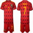 2022 World Cup Spain team #7 MORATA red soccer jerseys home
