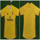 2019-2020 Real Madrid thailand version yellow goalkeeper soccer jersey