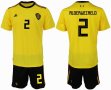 2018 World cup Belgium #2 RLDERWEIRELD yellow soccer jersey away