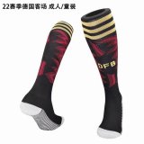 2022 World Cup Germany red black soccer socks away