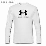 Personalized Custom Gray long sleeves mens Dadi t-shirts with UNDER ARMOUR logo