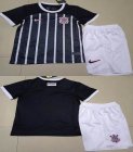 2023-2024 Corinthians Club thailand version black white kids soccer jerseys