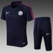 2017-2018 Manchester city club blue soccer uniforms with 75% long shorts