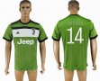 2017-23018 Juventus club #14 MATTIELLO thailand version green soccer jerseys away