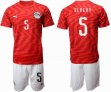 2019-2020 Egypt team #5 ELNENY red soccer jersey home