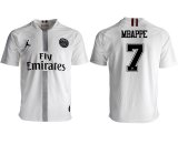 2018-2019 Paris saint germain Jordan #7 MBAPPE thailand version white soccer jersey away