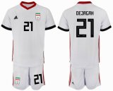 2018 World Cup Iran #21 DEJAGAH white soccer jersey home