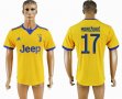 2017-2018 Juventus FC #17 MANDZUKIC thailand version Yellow soccer jersey away